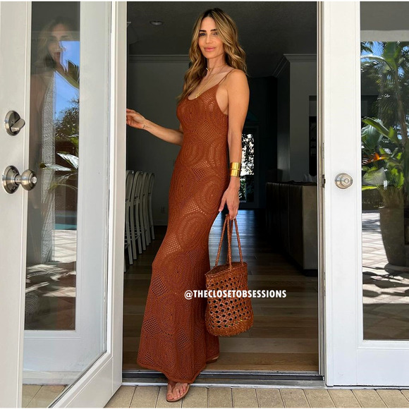 MANGO BLOGGER FAVE!!! Long Dress with Thin Straps NWT - Picture 8 of 16